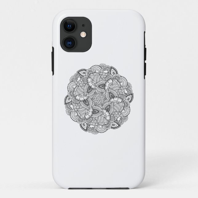 Round Doodle Design Case-Mate iPhone Case (Back)