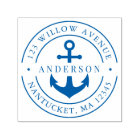 Round Double Border Anchor Return Address