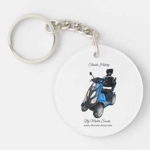 Round double sided key chain