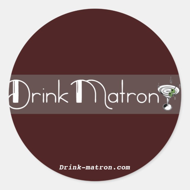 Round Drink Matron Stickers (Front)