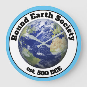 round earth society large clock