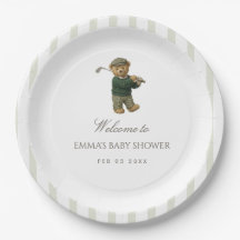Round eddy Bear Golf Baby Shower New to the Club