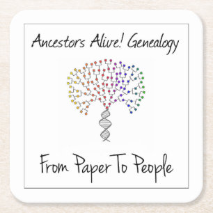 Round-edged From Paper To People Coasters