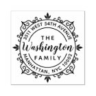 Round Elegant Script Family Name Return Address