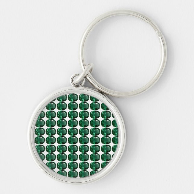 Round Emerald Keychain (Front)