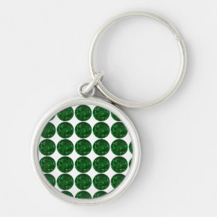 Round Emerald Keychain