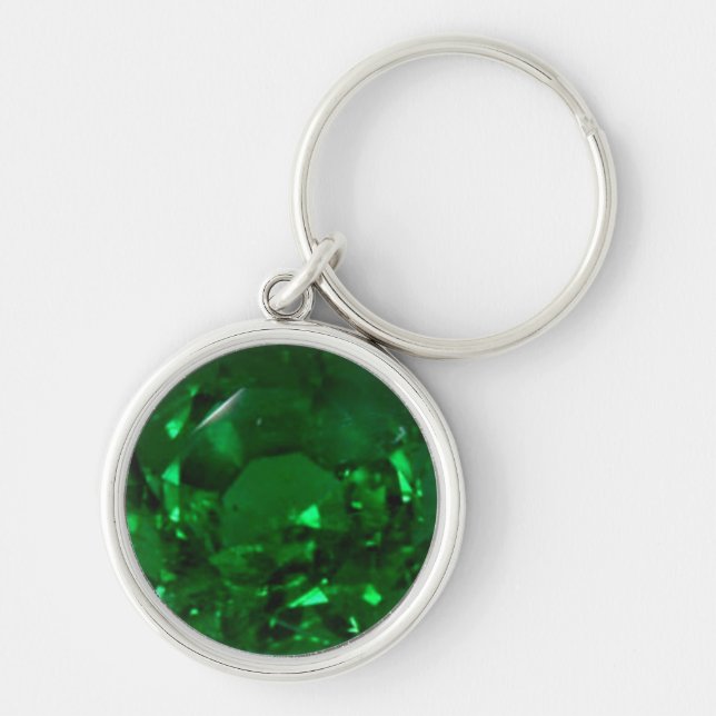Round Emerald Keychain (Front)