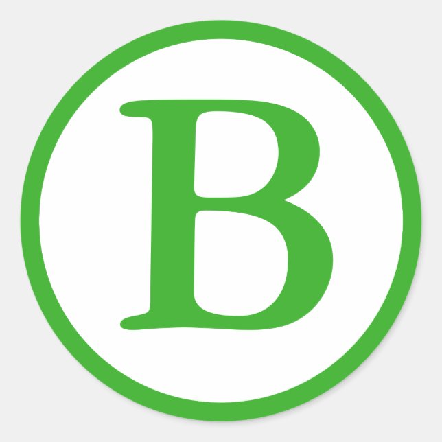 Round Envelope Seals with Monogram - Medium Green (Front)