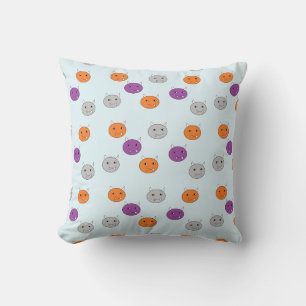 Round face monsters cushion