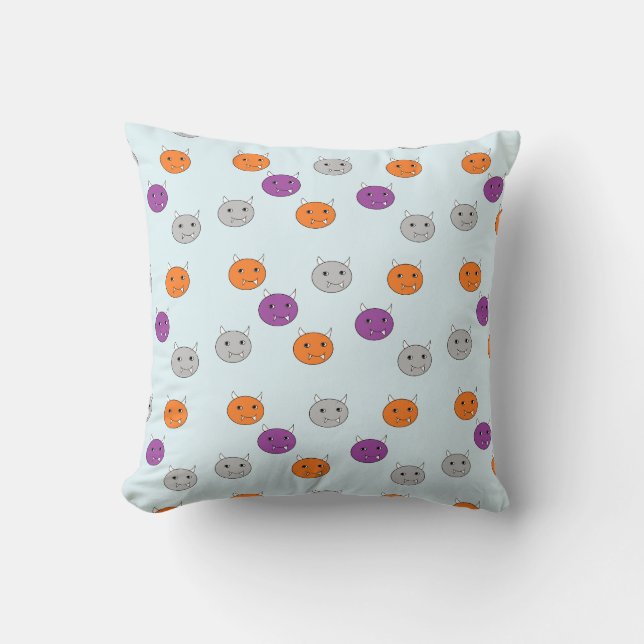 Round face monsters cushion (Front)