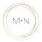 Round Faux Gold frame monogram envelope seals