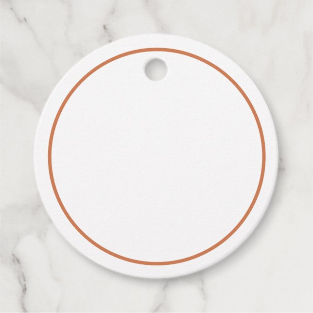 Round Favour Gift Tag - Copper Border (Front)
