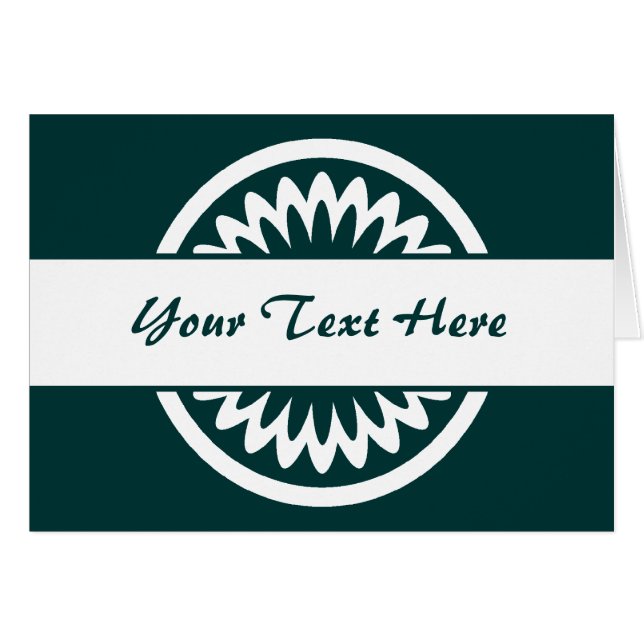 Round Flower - Dark Green (Front Horizontal)