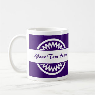 Round Flower - Deep Purple Coffee Mug