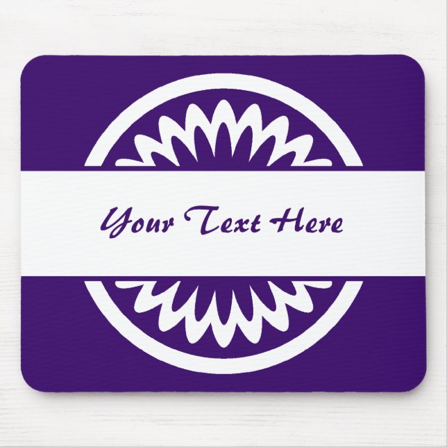 Round Flower - Deep Purple Mouse Pad (Front)