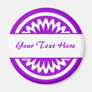 Round Flower - Purple Magnet