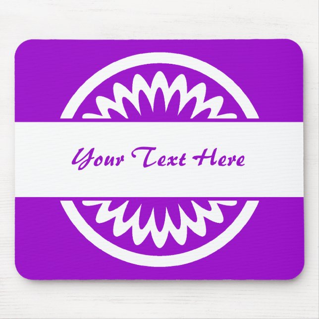 Round Flower - Purple Mouse Pad (Front)