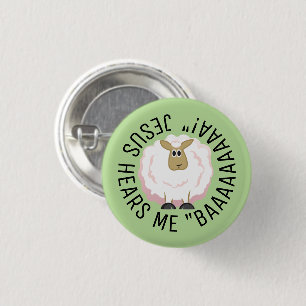 Round Fluffy Sheep Cartoon 3 Cm Round Badge