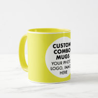 Round Frame Photo Logo Yellow Custom Combo