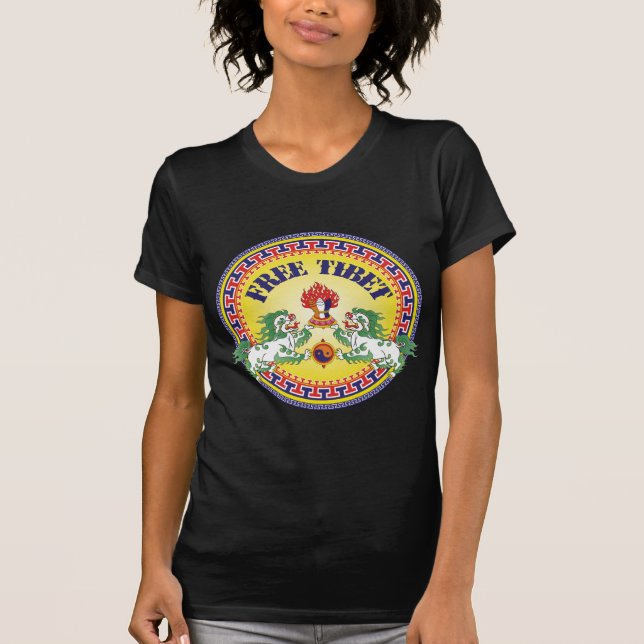Round Free Tibet T-Shirt (Front)