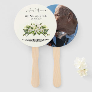 Round Funeral Program Fan
