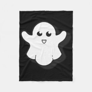 Round Ghost Cute Ghost Halloween Spooky Season Fleece Blanket