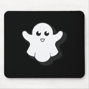 Round Ghost Cute Ghost Halloween Spooky Season Mouse Pad