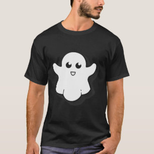 Round Ghost Cute Ghost Halloween Spooky Season  T-Shirt