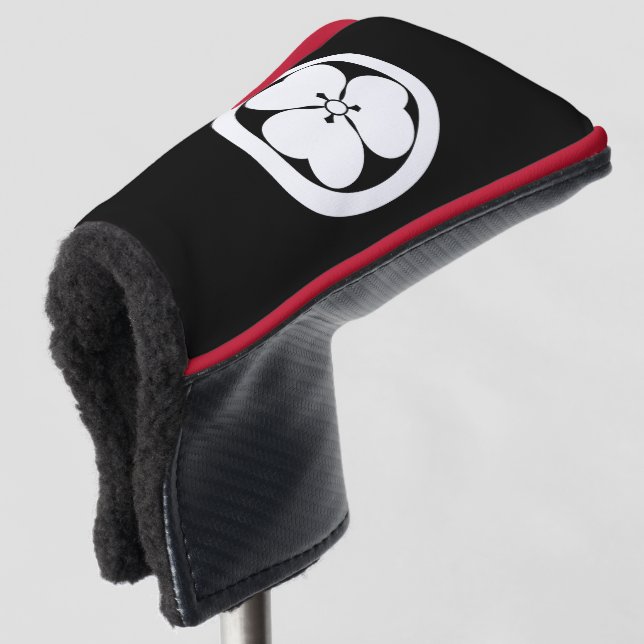 ROUND GOLF HEAD COVER FOR CHERRY BLOSSOM GRASS (3/4 Front)