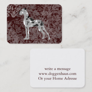 Round Great Dane Business Card for Dog Professiona
