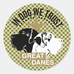 Round Great Dane Sticker