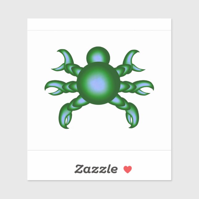 Round green bug with claws (Sheet)