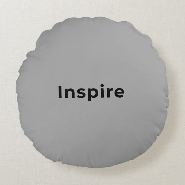 Round grey pillow (Front)