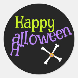 Round halloween sticker