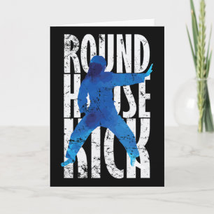 Round House Kick Kickboxing Taekwondo Card
