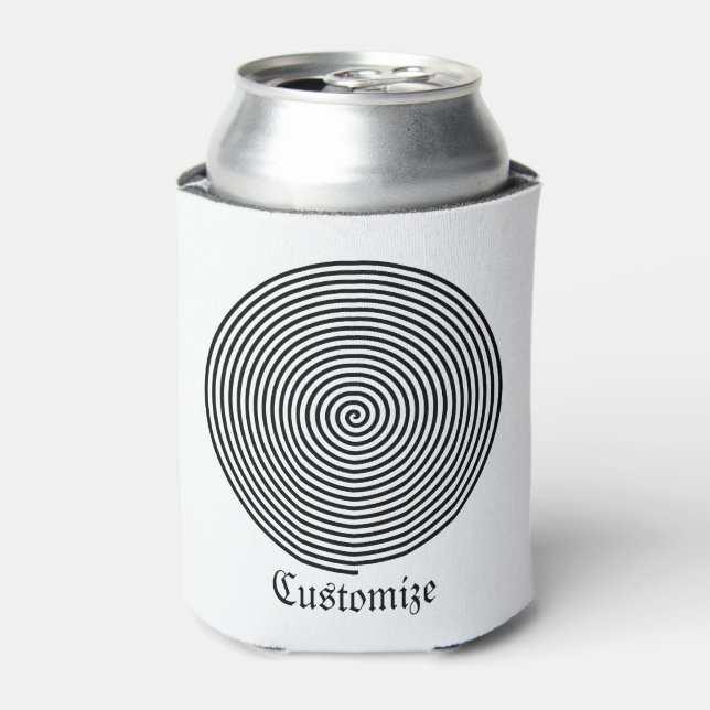 Round Hypnosis Spiral Thunder_Cove Can Cooler (Can Front)