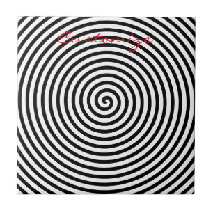 Round Hypnosis Spiral Thunder_Cove Ceramic Tile