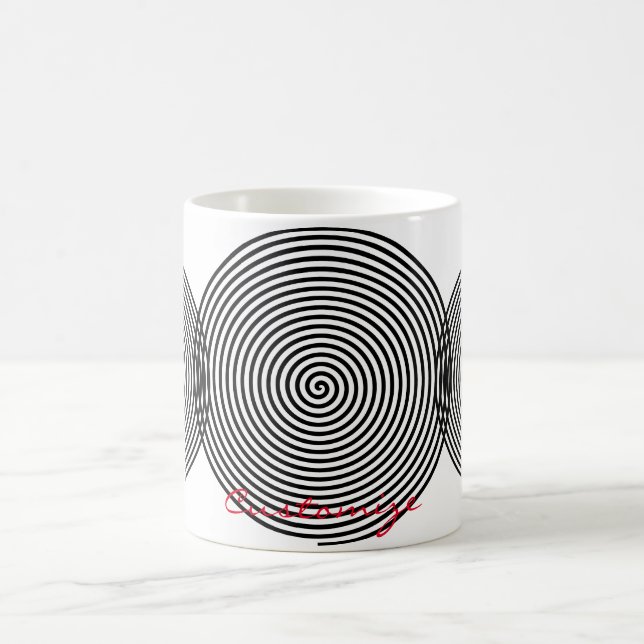 Round Hypnosis Spiral Thunder_Cove Coffee Mug (Center)