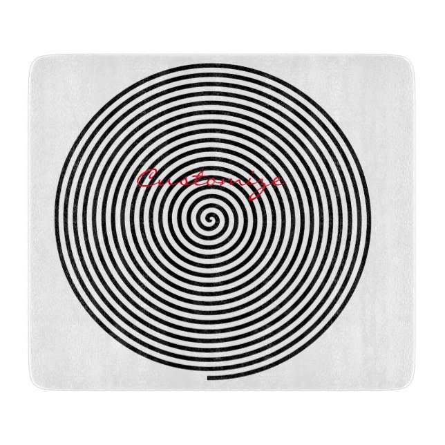 Round Hypnosis Spiral Thunder_Cove Cutting Board (Front)