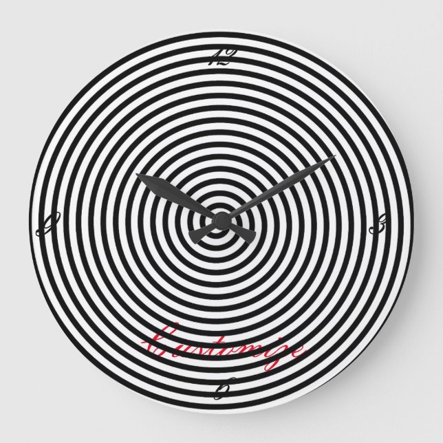 Round Hypnosis Spiral Thunder_Cove Large Clock (Front)