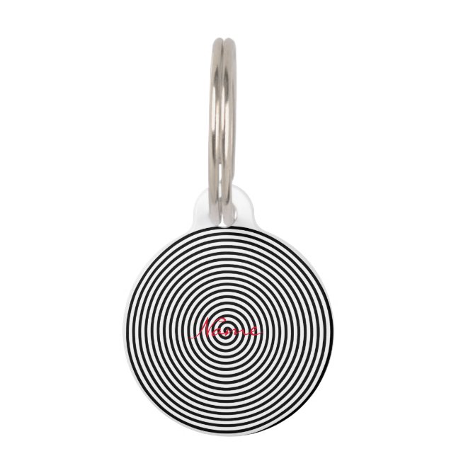 Round Hypnosis Spiral Thunder_Cove Pet Tag (Front)