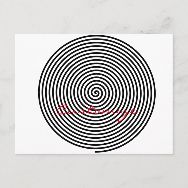 Round Hypnosis Spiral Thunder_Cove Postcard (Front)