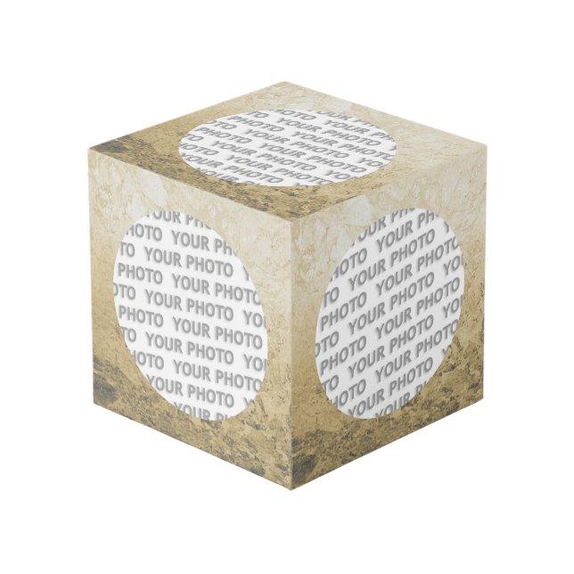 Round in Square Frame splatter 6 + your photo (Front Angled)