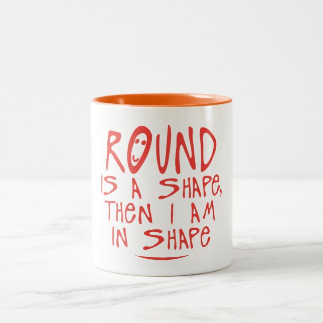 round is a shape then citation Two-Tone coffee mug (Center)