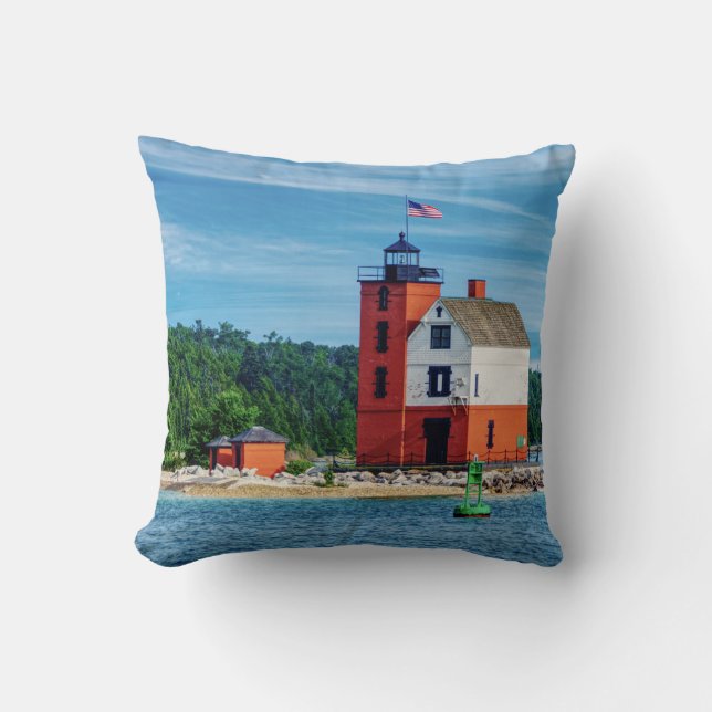 Round Island Lighthouse Cushion (Front)