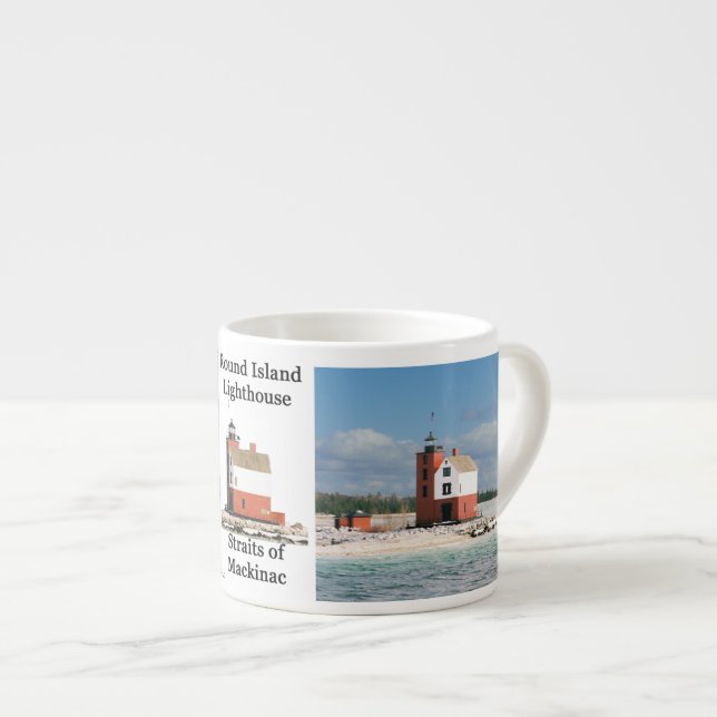 Round Island Lighthouse espresso mug (Front Right)
