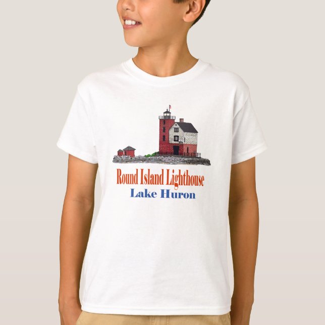 Round Island Lighthouse T-Shirt (Front)