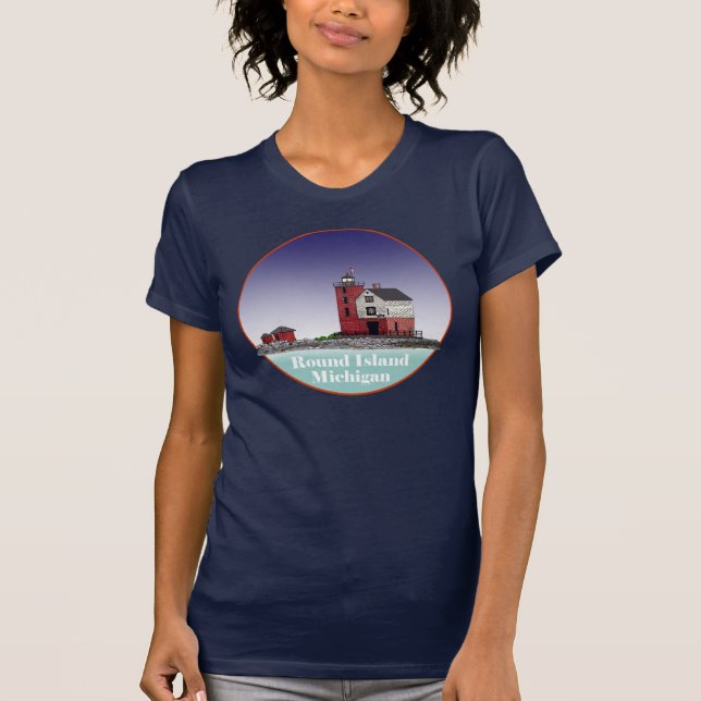 Round Island Lighthouse T-Shirt (Front)
