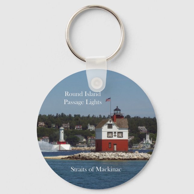 Round Island Passage Lights key chain (Front)