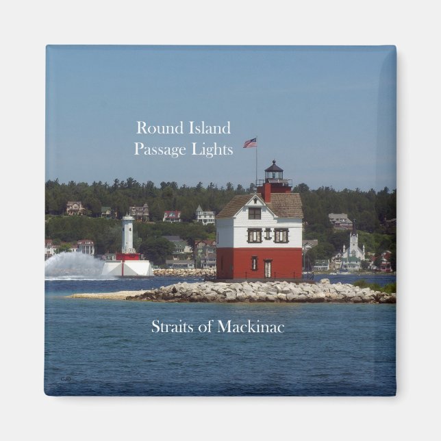 Round Island Passage Lights magnet (Front)